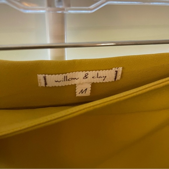 Willow & Clay Pompom Off the Shoulder Top in Citron, Medium - Picture 6 of 11